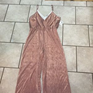 Rose gold Charlotte Russe jump suit